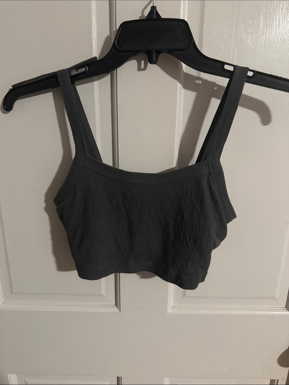 ALO Yoga Ribbed Square Crop Tank - Black